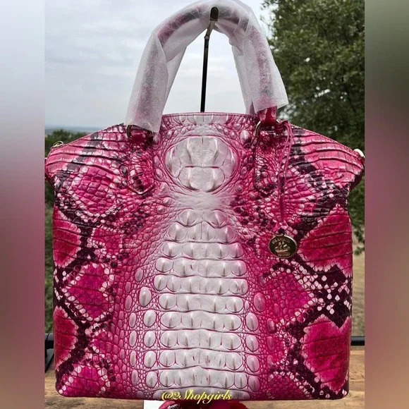 NWT Brahmin Crown of Hearts Large Duxbury Ombre Melbourne Satchel - Picture 1 of 14